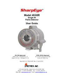 Thumbnail of document Manual - 40/40R Single IR Flame Detector